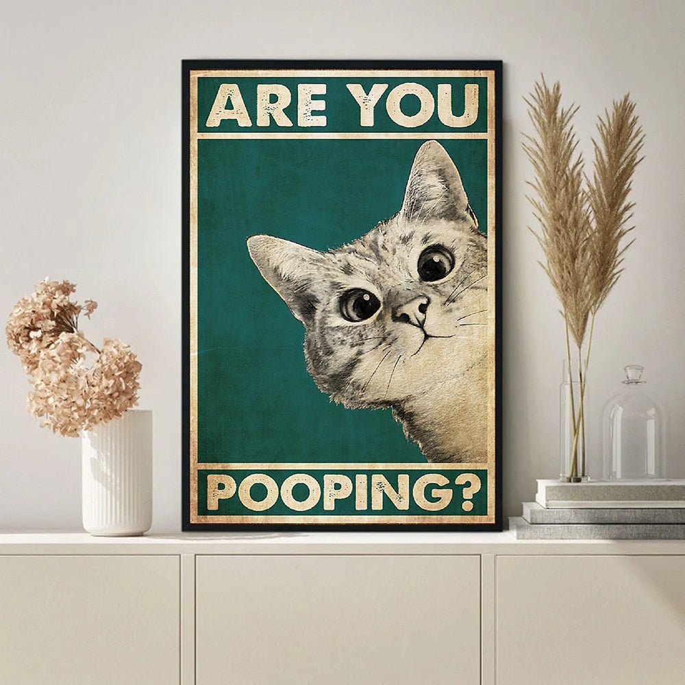 Are You Pooping Poster Bathroom