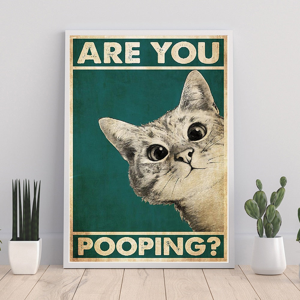 Are You Pooping Poster Bathroom