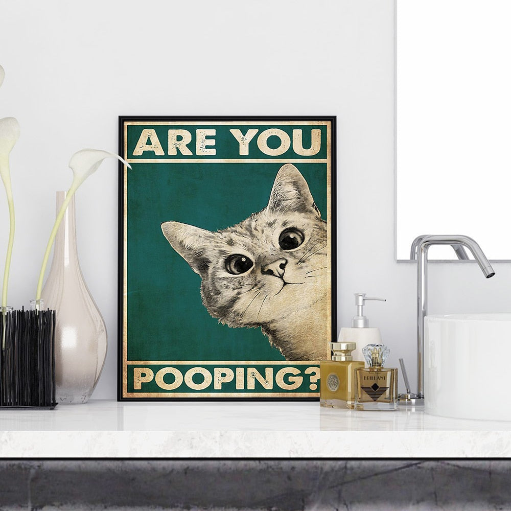 Are You Pooping Poster Bathroom