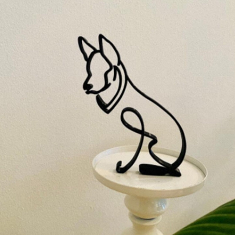 Cat Minimalist Art Sculpture