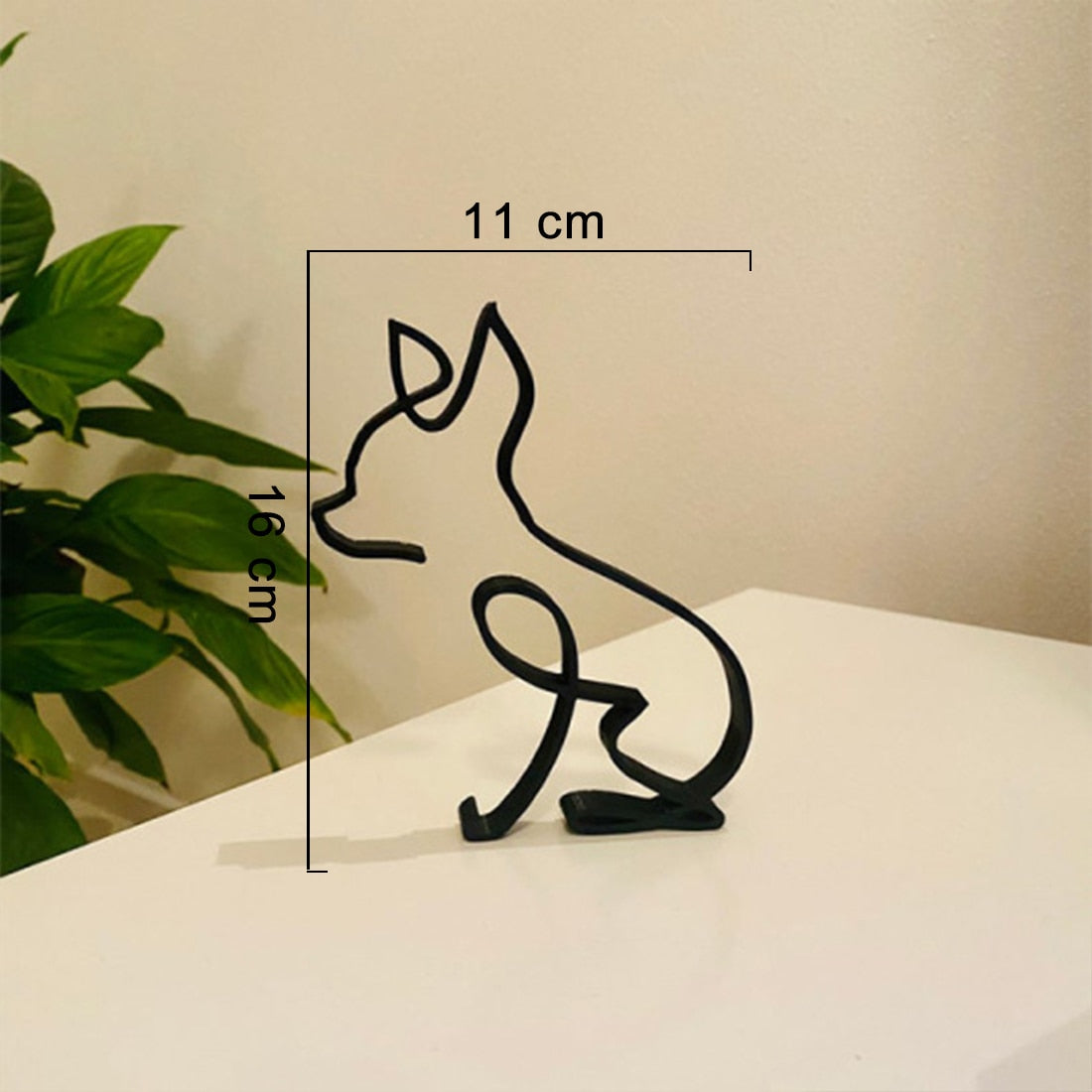 Cat Art Sculpture Simple Metal