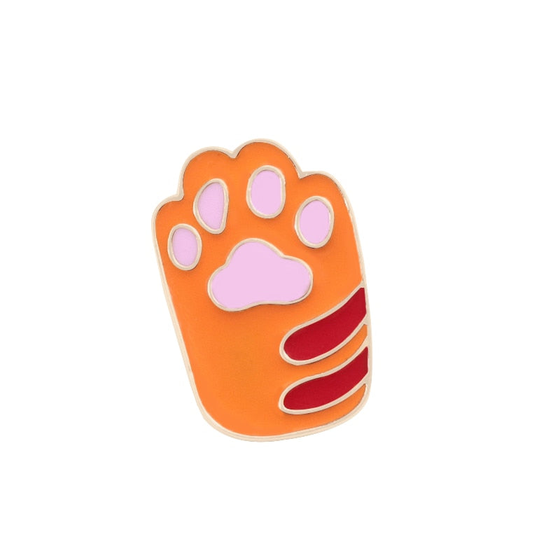 Cartoon Cat Foot Acrylic Brooch Pin