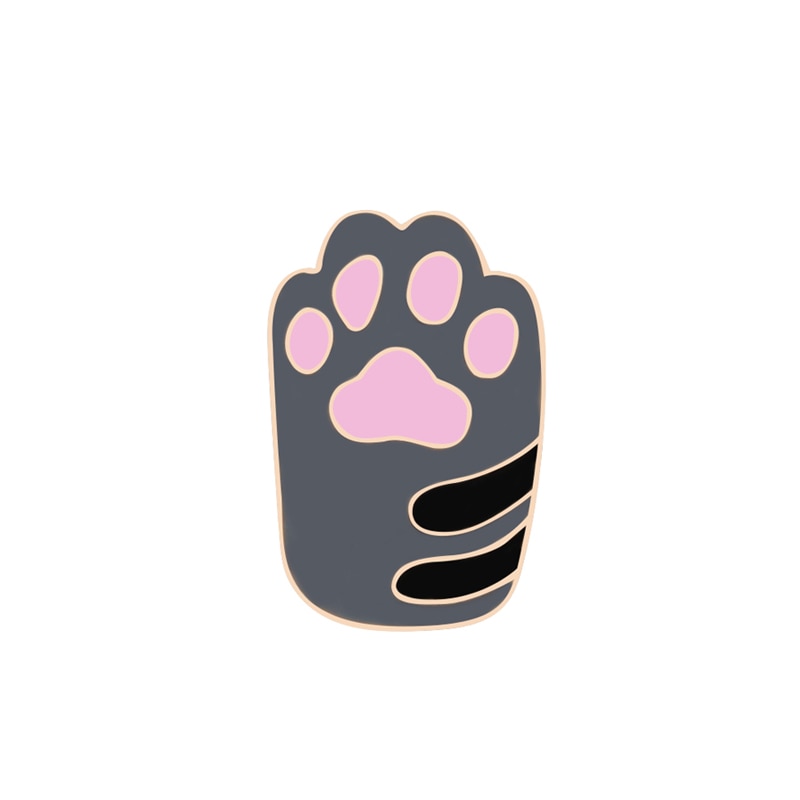 Cartoon Cat Foot Acrylic Brooch Pin