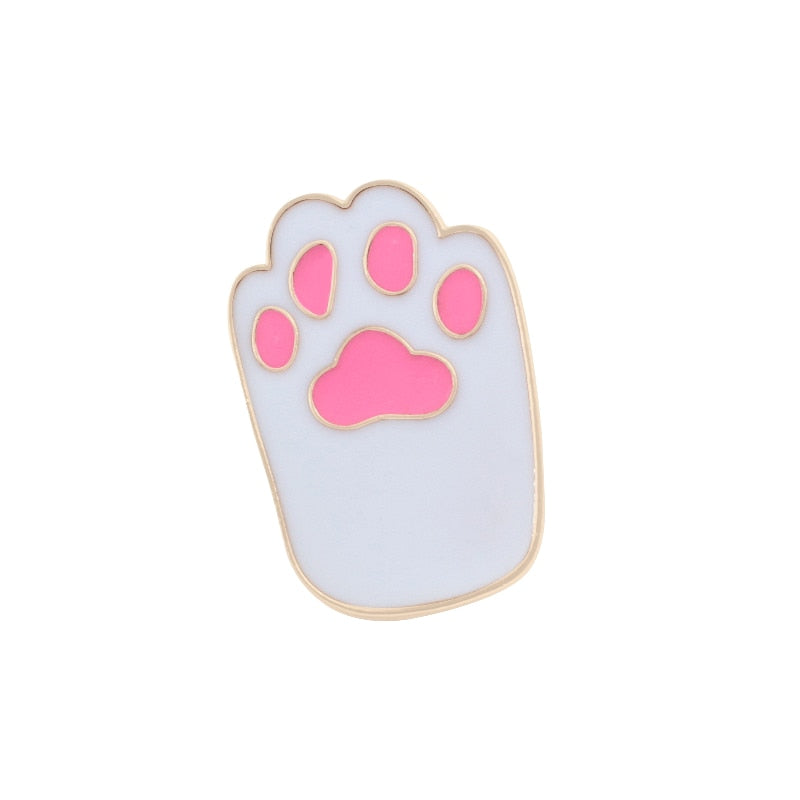 Cartoon Cat Foot Acrylic Brooch Pin