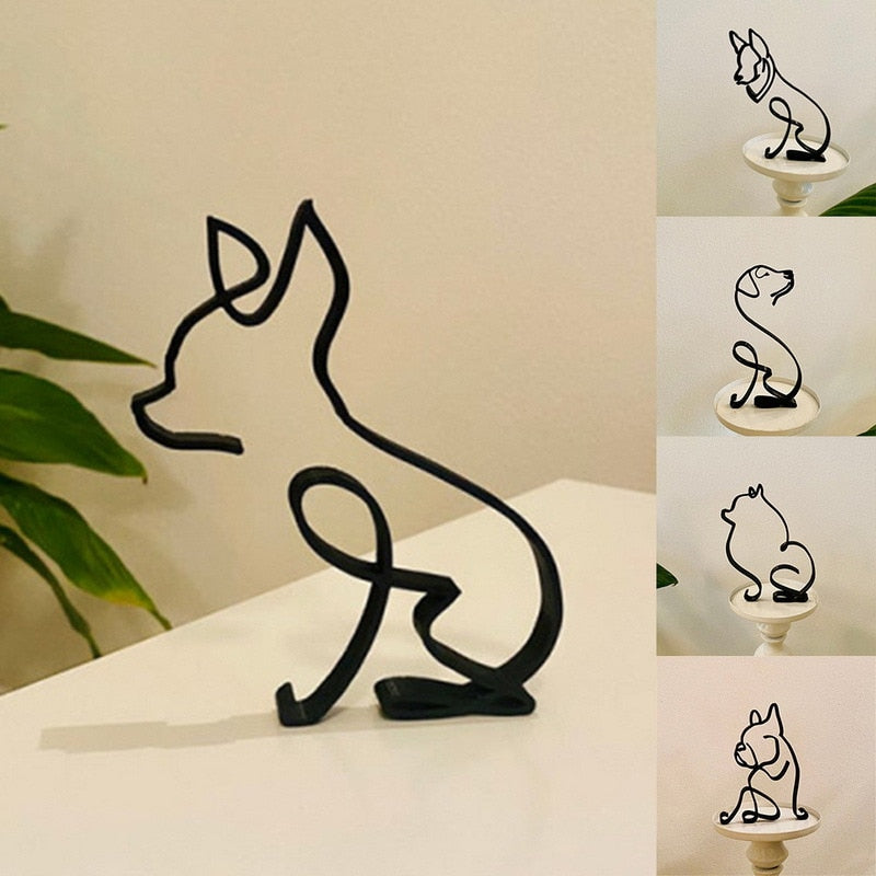 Cat Minimalist Art Sculpture