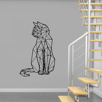 Cute Cat Geometry Wall Sticker