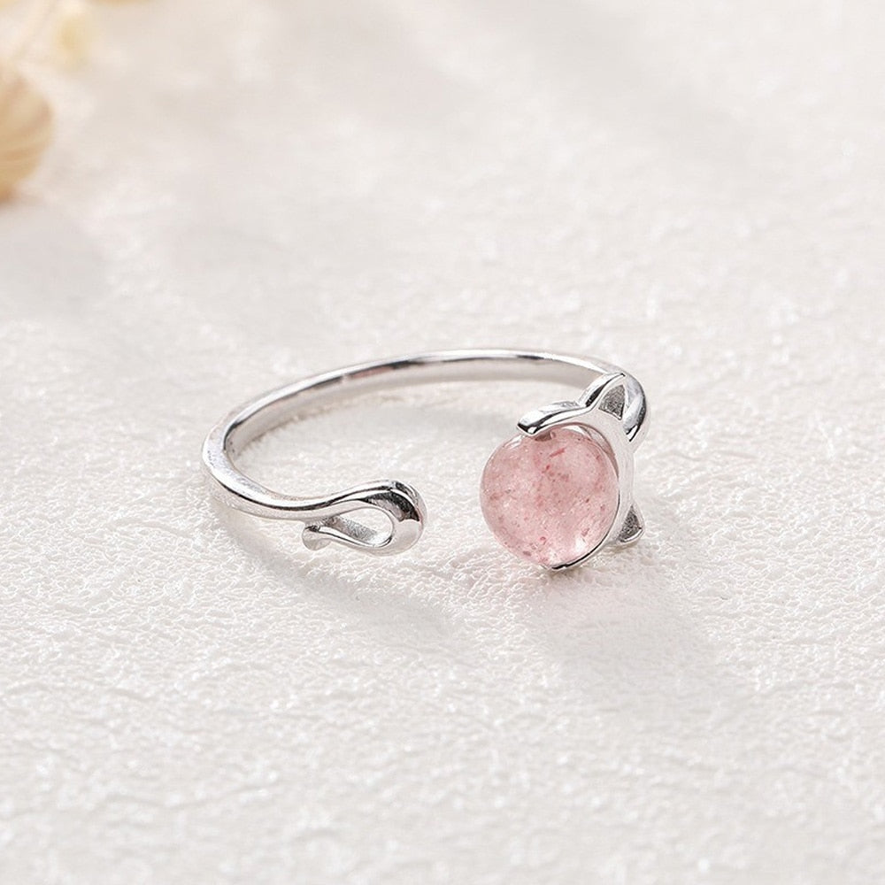 Pink Cute Cat Claw Ring