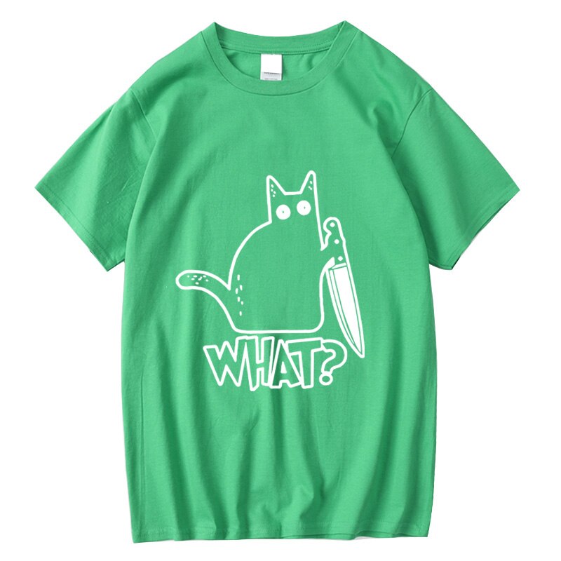 Knife Cat print T shirt