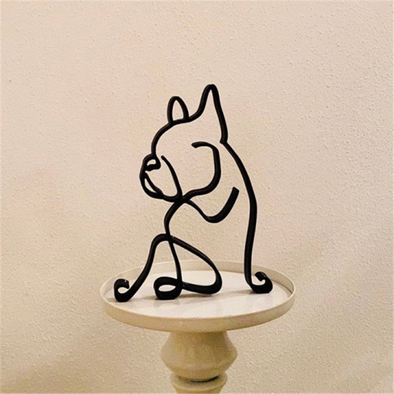 Cat Art Sculpture Simple Metal