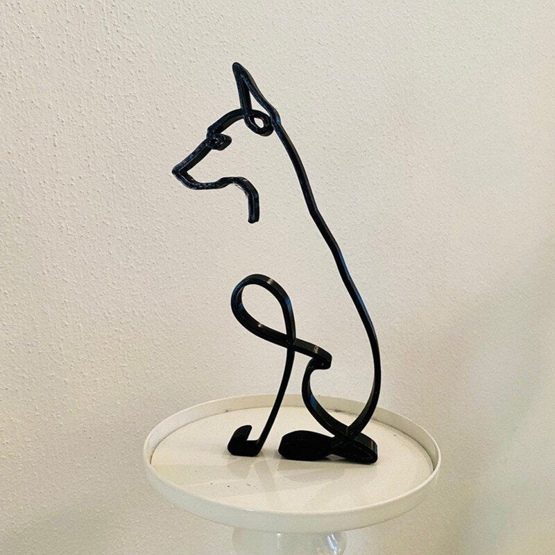 Cat Minimalist Art Sculpture