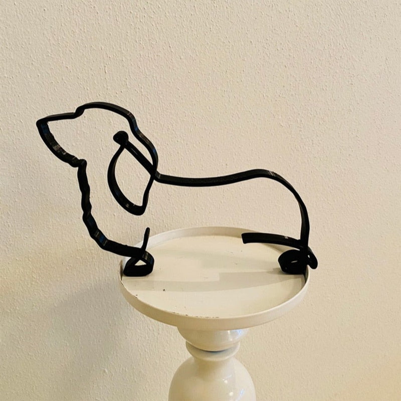 Cat Art Sculpture Simple Metal