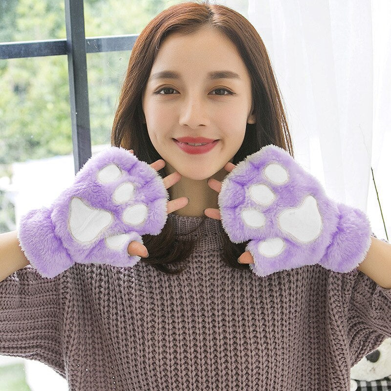 Kawaii Women Cat Gloves