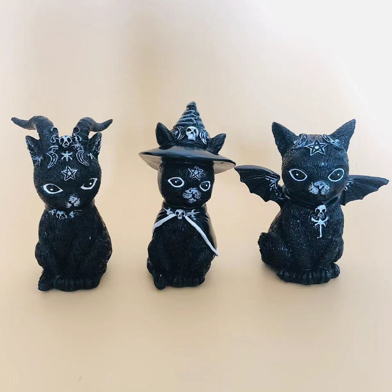 Garden Witch Cat Sculpture