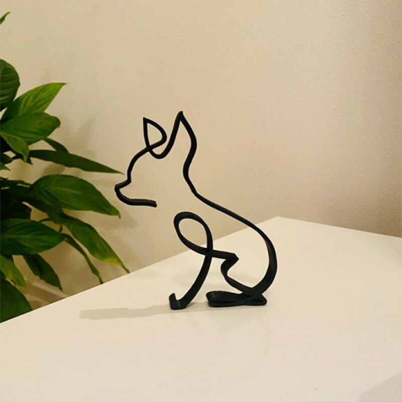 Cat Minimalist Art Sculpture