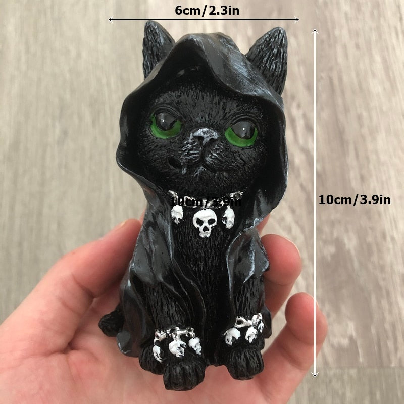 Garden Witch Cat Sculpture