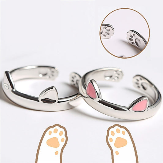 Pink Cute Cat Claw Ring