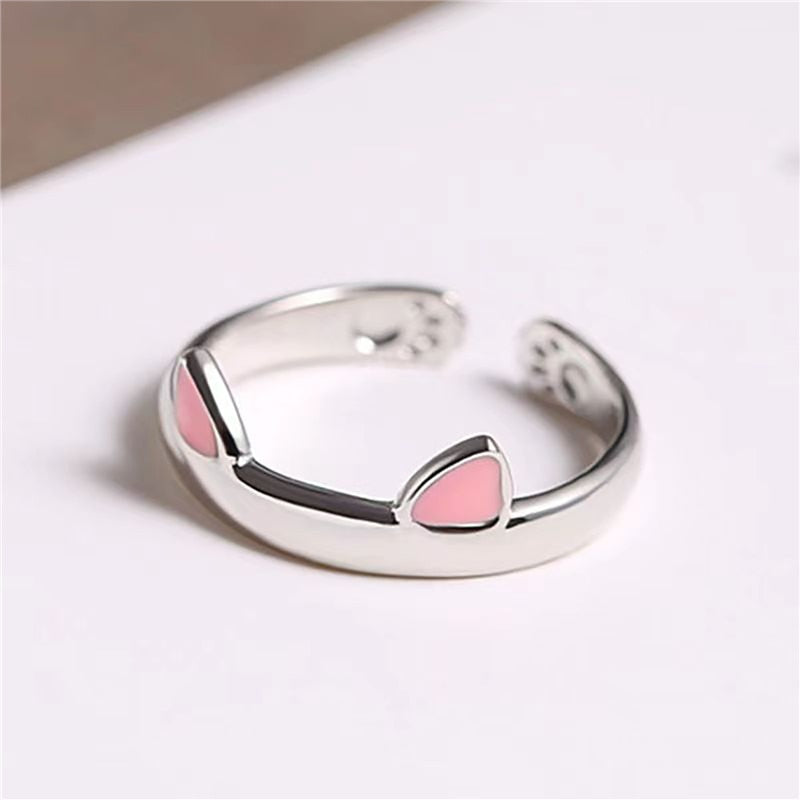 Pink Cute Cat Claw Ring