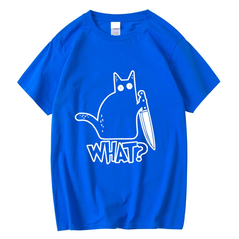 Knife Cat print T shirt