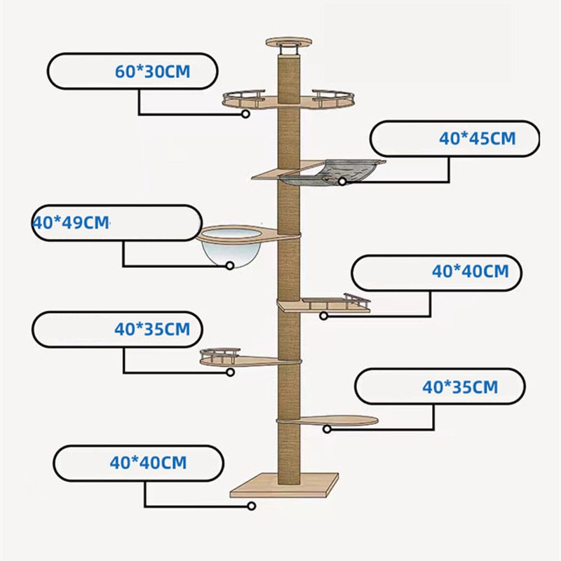 Adjustable Cat Tree House