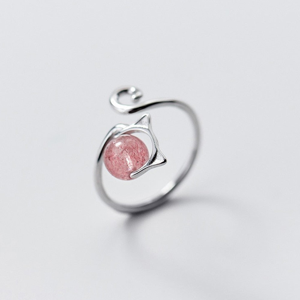 Pink Cute Cat Claw Ring