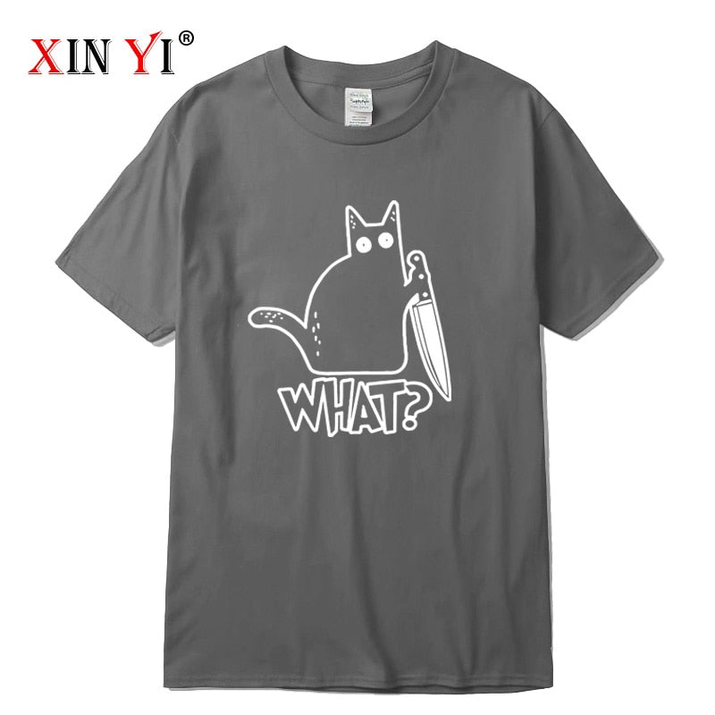 Knife Cat print T shirt