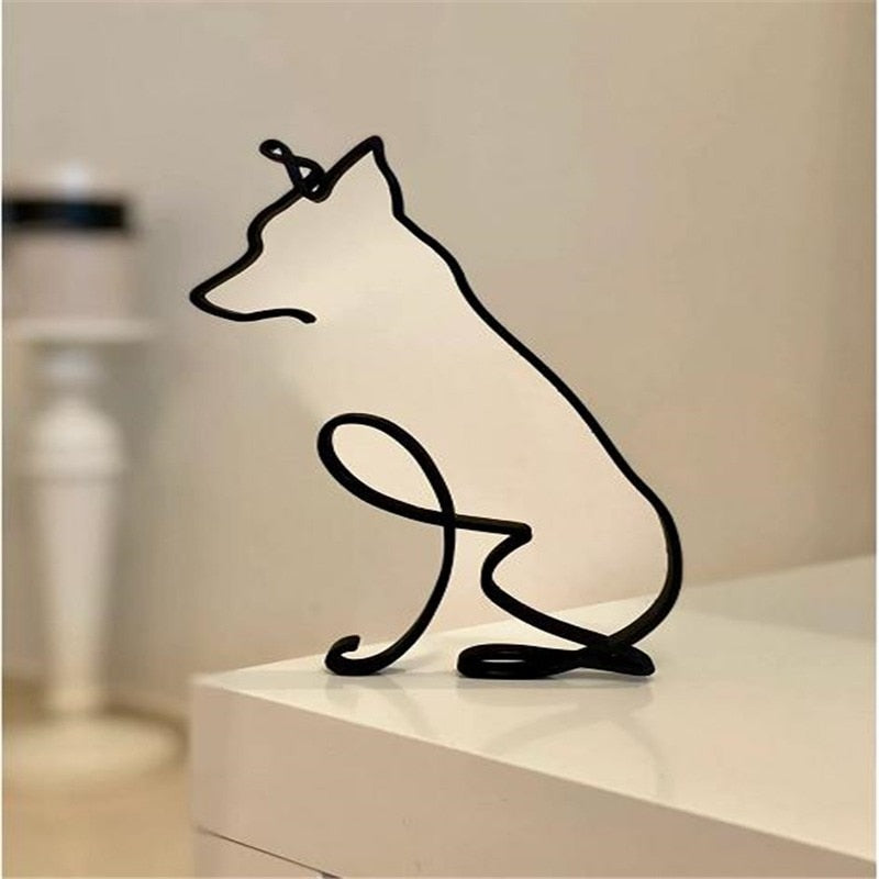 Cat Minimalist Art Sculpture