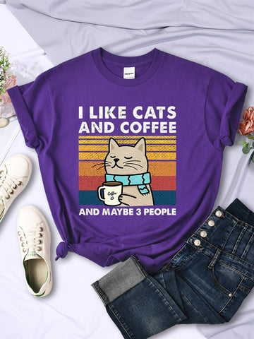 I Like Cats And Coffee T Shirt