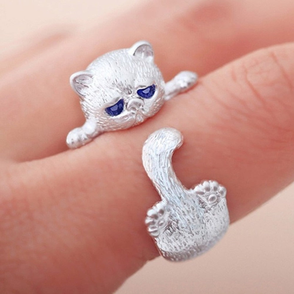 Pink Cute Cat Claw Ring